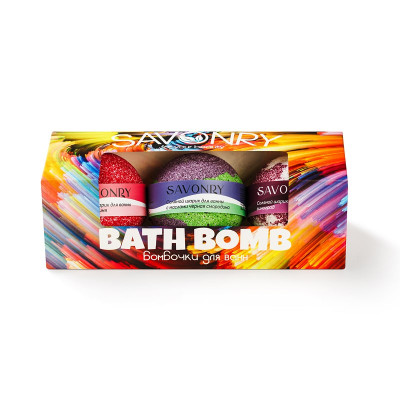 Набор бомбочек для ванны Savonry BATH BOMB, с натуральными экстрактами