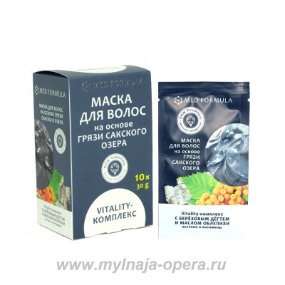 Маска для волос на основе грязи Сакского озера "Vitality-комплекс", 30 гр  ТМ Дом Природы
