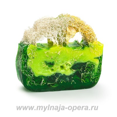 Мыло ручной работы "Текила-Лайм" с эфирными маслами лимона и лайма (с люфой), 100 гр TM Savonry